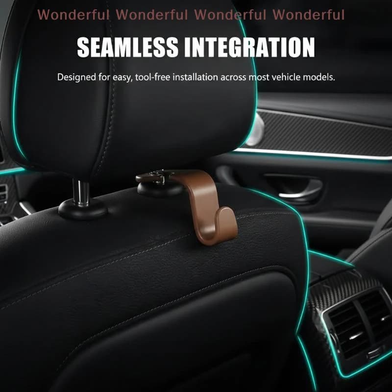 1/5 Pezzi Ganci per Borse, Clip per Auto, Organizzatore per Poggiatesta Sedile Anteriore, Supporto per Auto, Ganci di Fissaggio, Accessori Interni per Auto