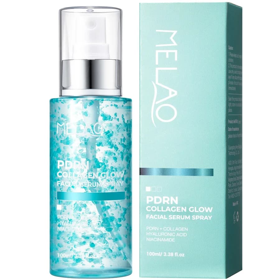 Spray Siero Viso Coreano PDRN Collagen Glow 100ml, Nebbia Idratante per il Viso, Essenza Radiante all'Acido Ialuronico per la Cura della Bellezza e il Rassodamento del Viso