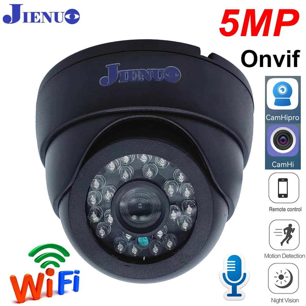 5MP 1080P Wifi IP Camera Dome Indoor Cctv Security surveillance NightVision infrared video Wireless Home Cam Onvif CamHipro