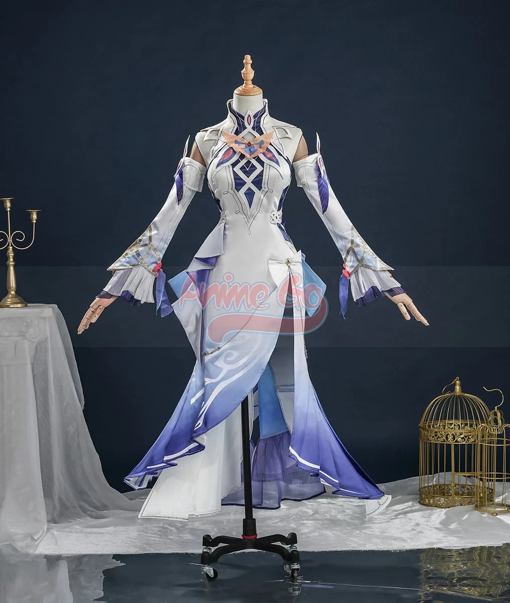 Costume Cosplay Nicole Reeyn di Genshin Impact, Abito da Donna con Cappello e Orecchie da Elfo, Vestito per Feste di Halloween Anime&Go