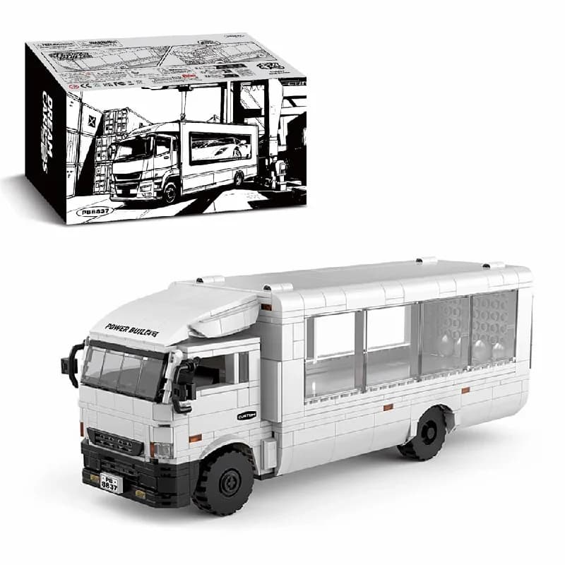 Set di Blocchi da Costruzione per Rimorchio Chiuso MMC, Kit Modello di Veicolo da Trasporto, Giocattolo per Ragazzi e Adulti, Regalo Fai-da-Te, 830 Pezzi