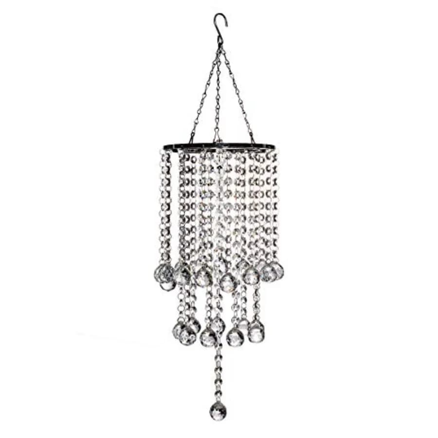 Ciondolo Acchiappasole a Forma di Campanelle a Vento con Sfere e Perle di Cristallo Trasparente, Decorazione per Giardino, Esterni e Casa, Regalo