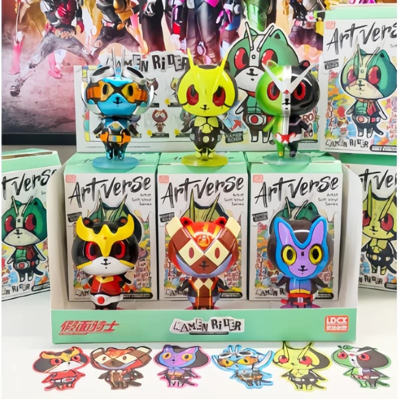 LDCX Kamen Rider Blind Box Q Version Cat Figure Baketanblog Collaboration Limited Edition Collectible Gift For Adult Collectors