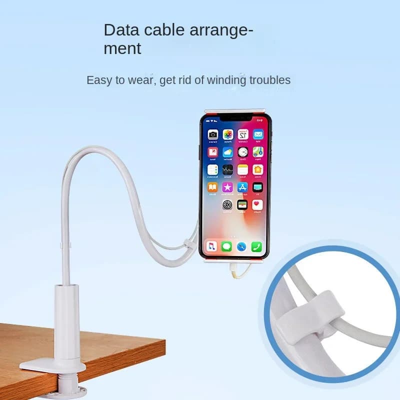 Lazy Cell Phone Holder 360 Adjustable DIY Flexible Mount Stand with Multiple Function Tablet Holder Lazy Bracket Long Arm Clip