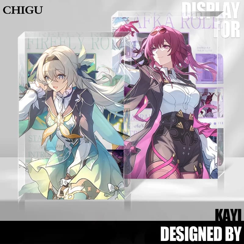 Anime Honkai: Star Rail Firefly Kafka Cosplay Acrylic Card Brick Cartoon Crystal Bricks Stand Figure Standing Sign Decoration