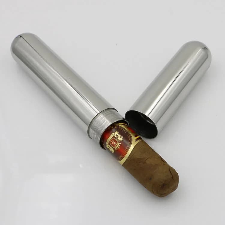 Humidor 168*22mm in acciaio inossidabile ispessito, custodia per sigari, porta sigari singolo, set per sigarette