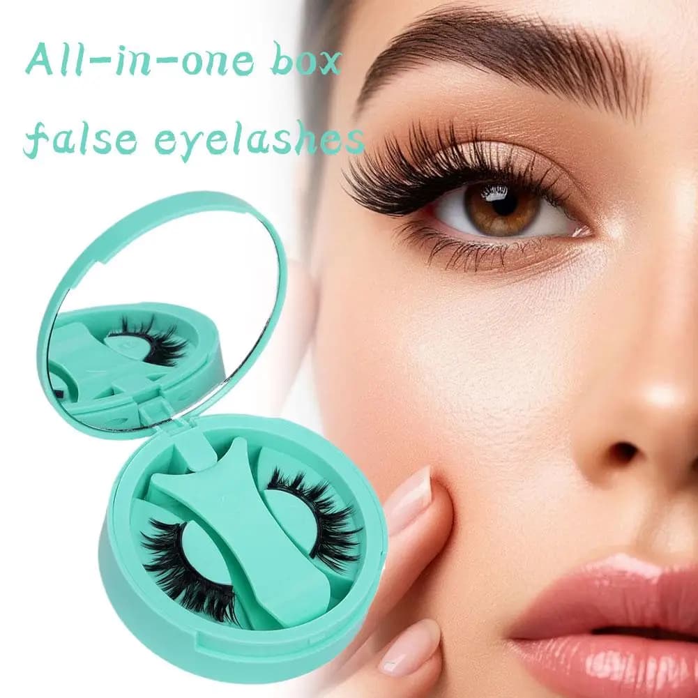 Reusable 3D magnetic false eyelashes, magnetic eyelashes with wings, thick and thin, long lasting, without glue, fake eyelashes set.
