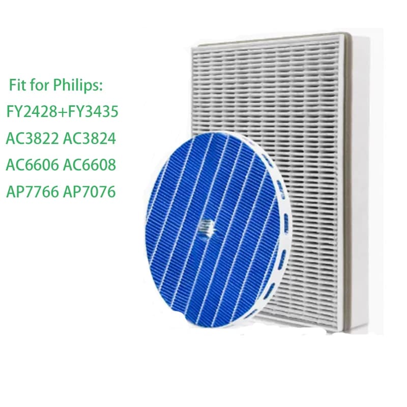 FY2428 + FY3435 sostituzione per filtro in tessuto a carbone FY6177 per purificatore d'aria Philips AC6606 AC6608 AP7766 AP7076 360*275*60MM