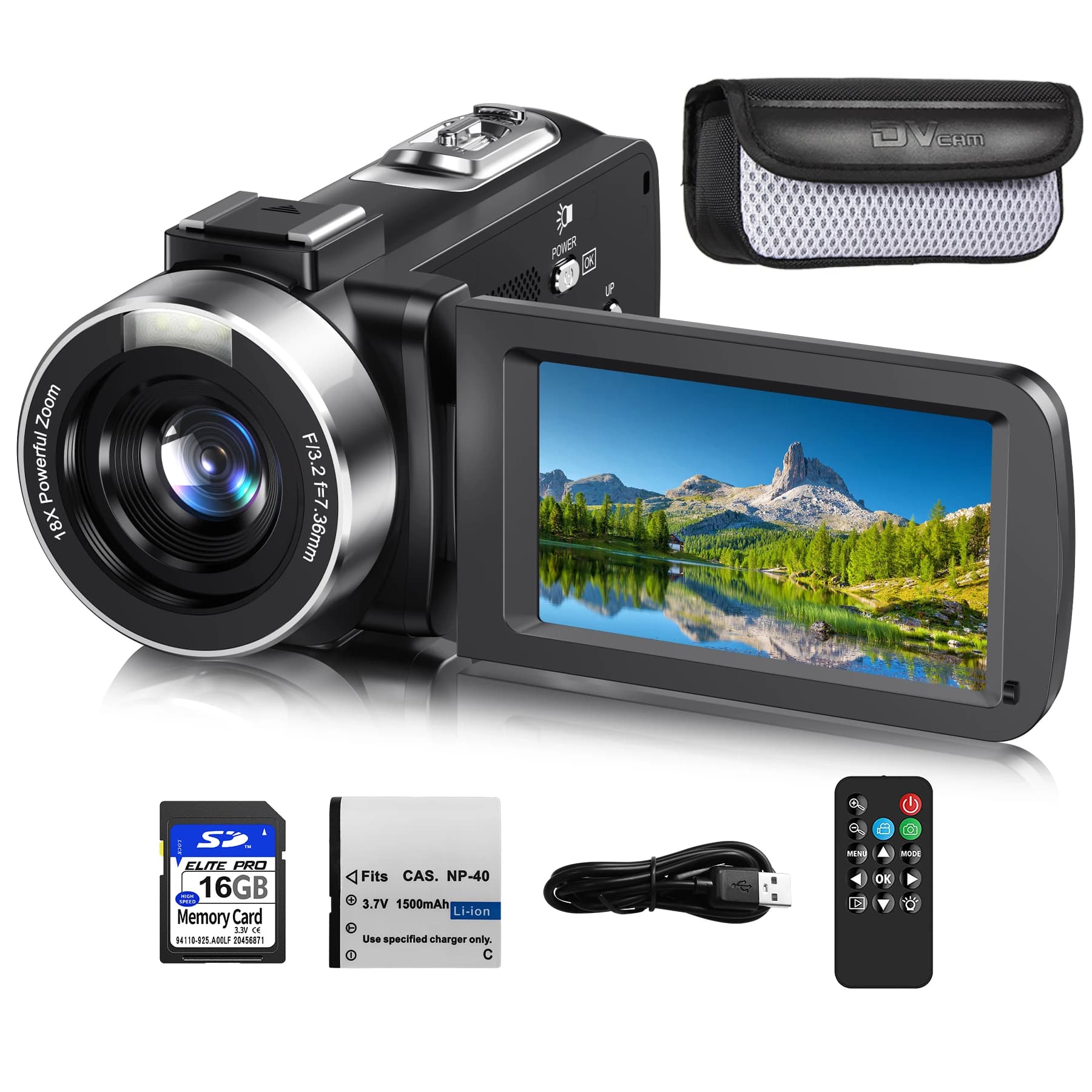Videocamera 4K Full HD 42MP WiFi Livestream Webcam Camcorder 18X Zoom digitale rotazione a 270 ° DV Recorder Vlog Camera per YouTube