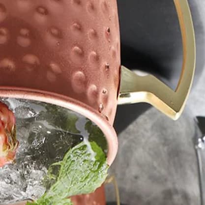 1-5 Pezzi Tazze in Acciaio Inossidabile per Alimenti, Bicchieri da Birra Placcati in Rame, Bicchieri da Cocktail e Vino, Tazze Placcate in Rame, Articoli per Bevande per Feste e Champagne