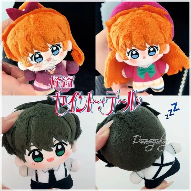 Haneoka Meimi Asuka Jr. 10cm Anime Chibi Peluche Cartoon, Statuetta in Cotone a Forma di Cuscino, Design Tascabile, Regalo Perfetto