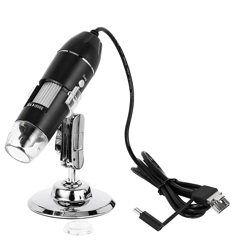 Fotocamera per microscopio con ingrandimento per microscopio digitale USB 1600X, compatibile per finestra 7/8/10, microscopio USB portatile