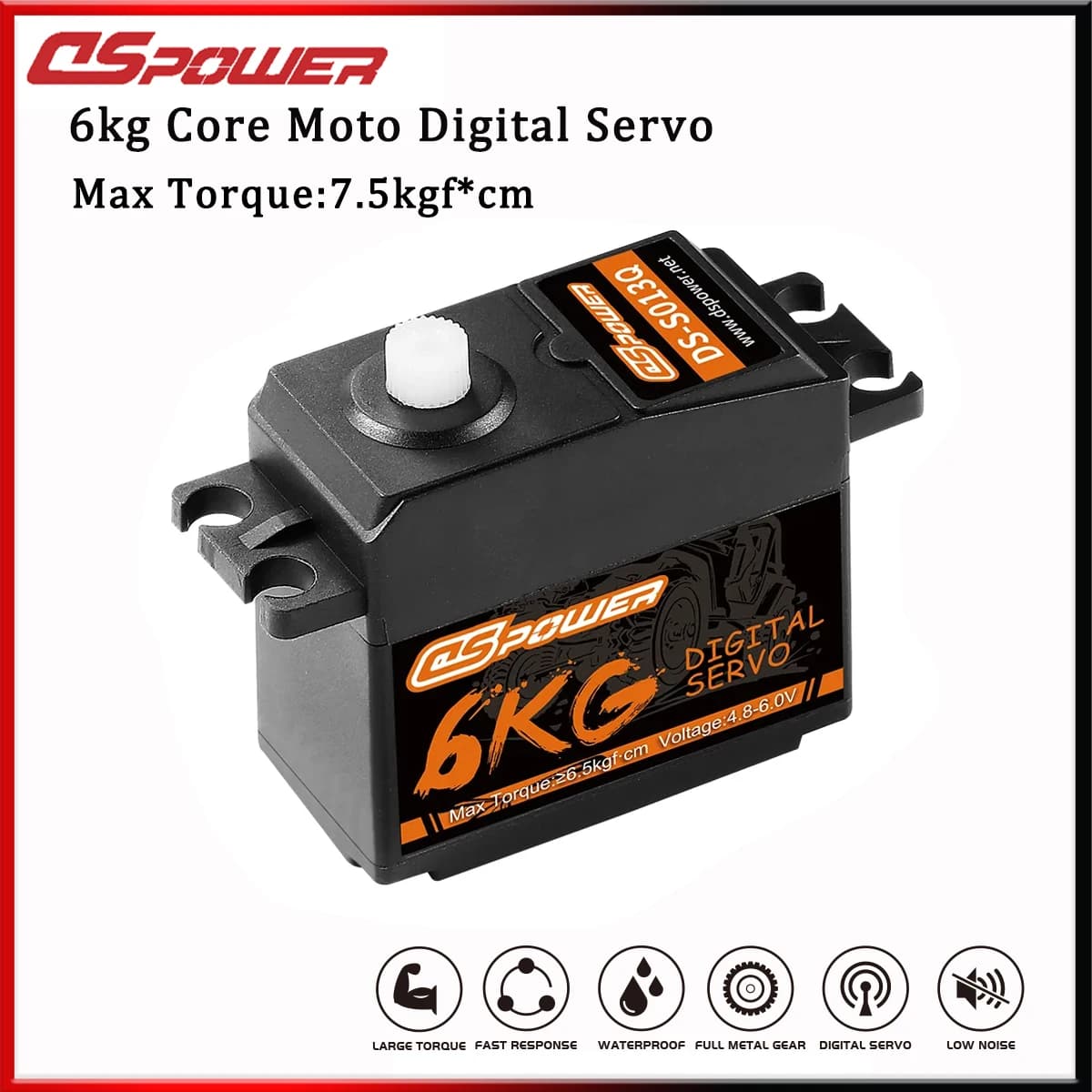 DSpower 6KG Servos impermeabile Servo digitale per 1/10 RC Car TRX4 slash scx10 yk4102 104001 elicottero aereo Wltoys HSP mn99s