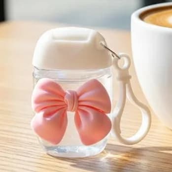 30ML soap dispenser container mini bow DIY portable refillable with hook hand sanitizer cosmetic container outdoor
