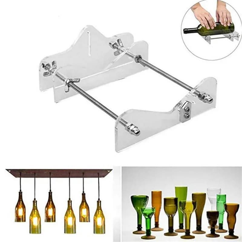 Taglierina per vetro Taglierina per bottiglie di vetro Utensile da taglio Taglierina per sculture in vetro per birra da vino quadrata e rotonda per macchina da taglio per vetro fai-da-te