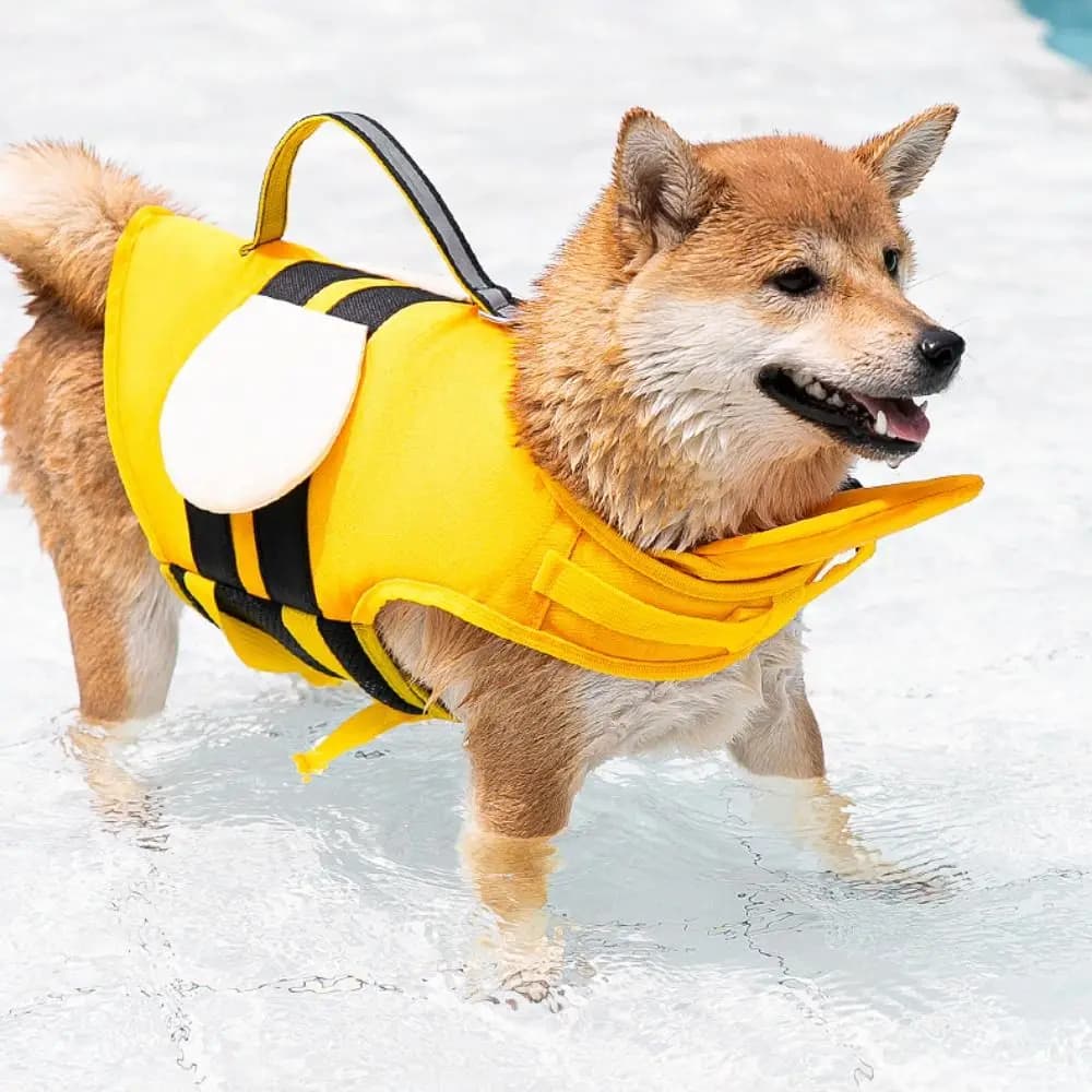 Superior Buoyancy Dog Life Jacket Waterproof Breathable Pet Flotation Vest Tear Resistant Adjustable Puppy Safety Vest