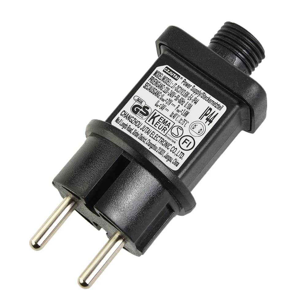 Adattatore di alimentazione LED 31V 3.6W Driver trasformatore IP44 Connettori a 2 pin per lucine Proiettori a corde a bassa tensione