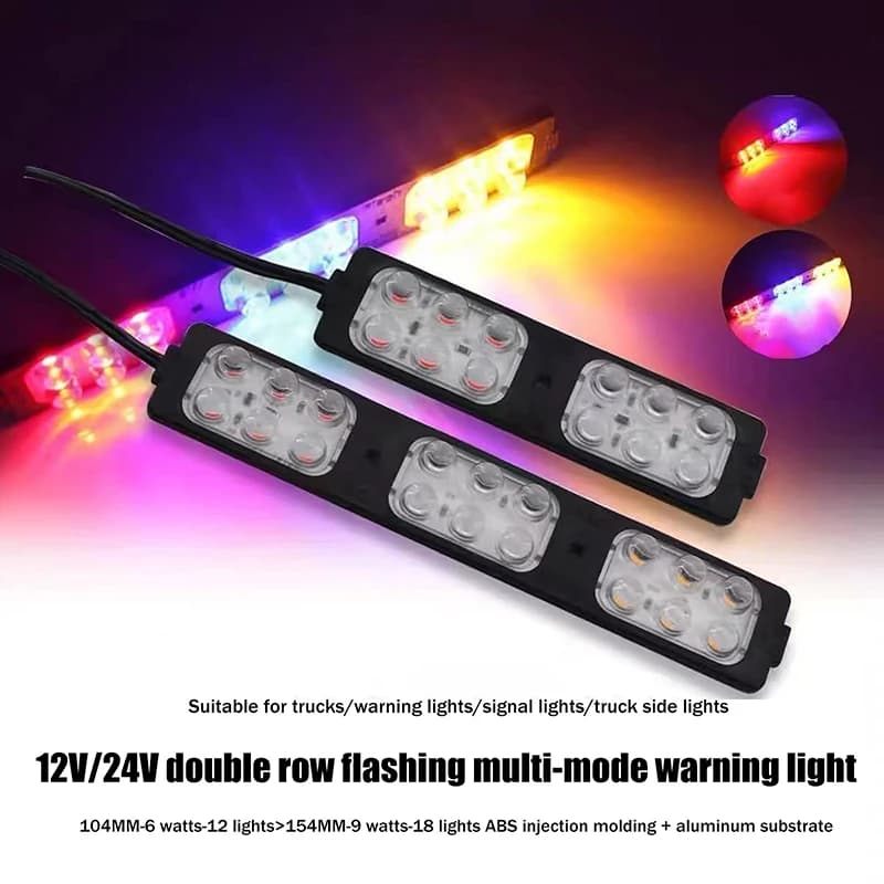 1 pz camion LED luce laterale lampeggiante avviso indicatore di emergenza lampada per furgone camion moto pick-up fuoristrada accessori decorativi
