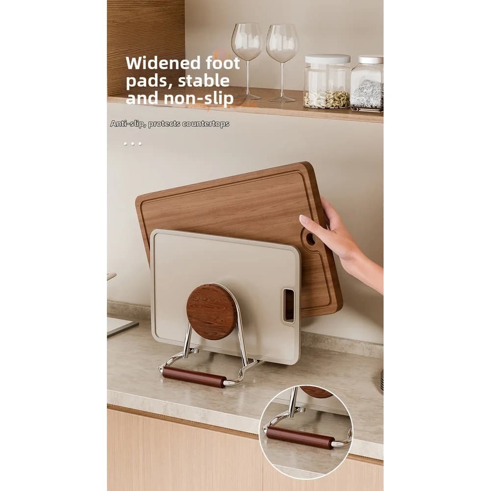 Door cutters with double-use design, contains cutters and covers, made of 201 stainless steel and beech wood.