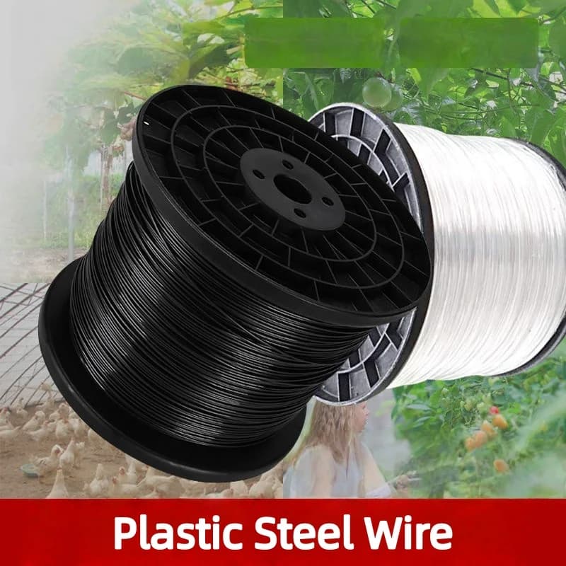 Plastic Steel Wire PET polyester Wire Rope Greenhouse Horizontal Pull Rope Greenhouse Orchard Livestock Industry Support Wire