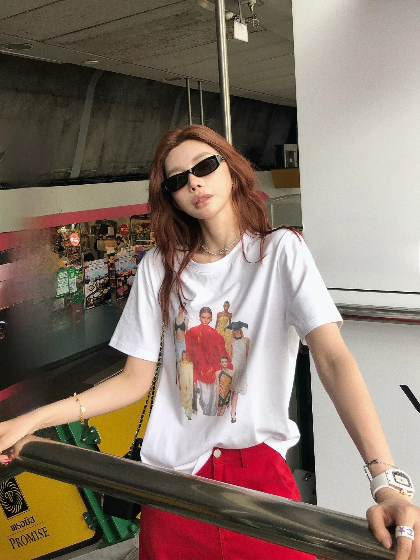 Lililiwj Paris T-shirt alla moda a maniche corte 100 cotone, top da donna versatile e alla moda, traspirante, comodo, da indossare in estate