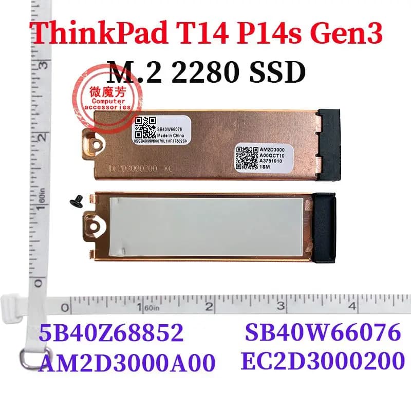 Per Lenovo ThinkPad T14 P14s X13 T14S P15v P15v T15p Gen 3 Gen 4 P16S T16 Gen 1 Gen 2 X13 YOGA Gen 4 SSD 2280 staffa dissipatore di calore