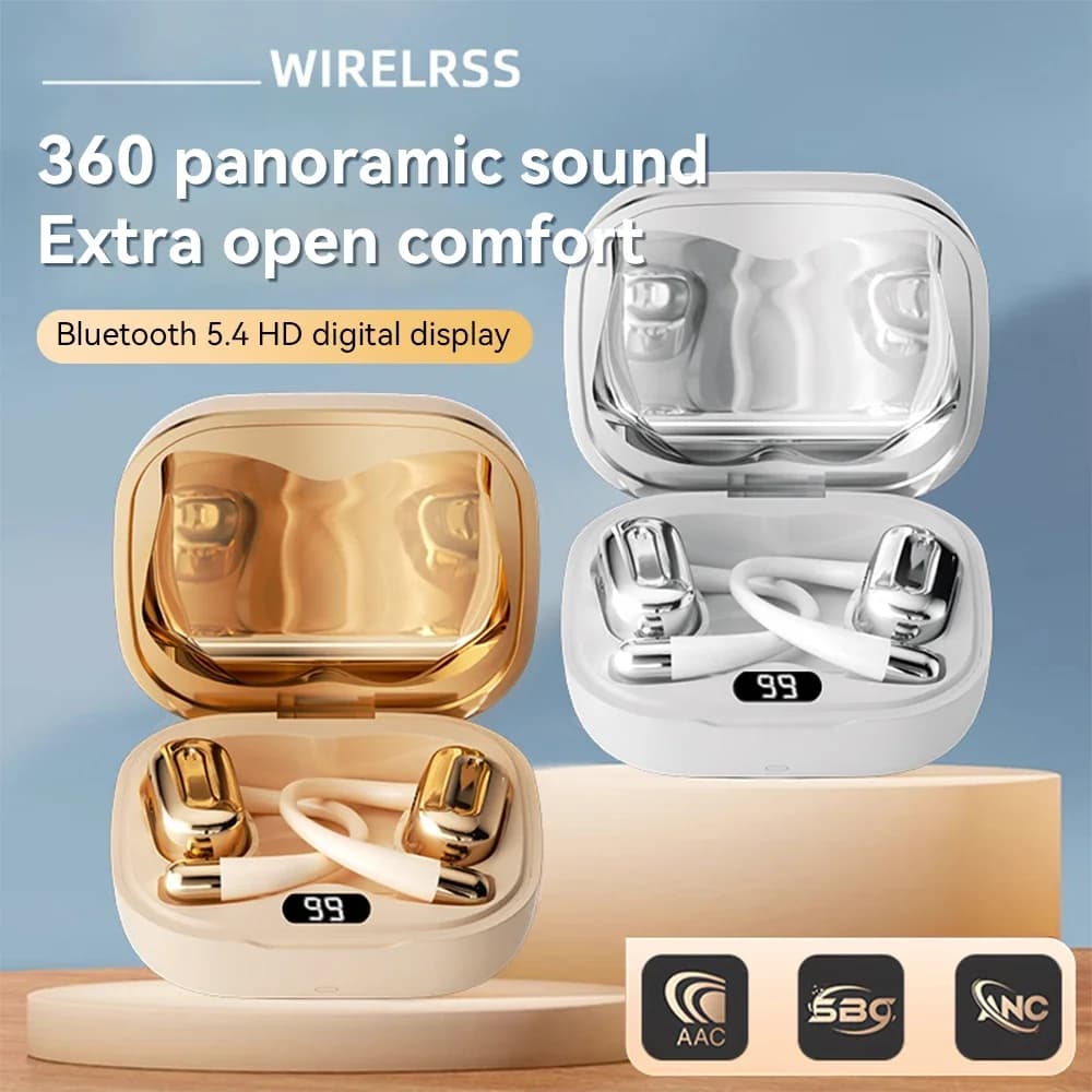 Wireless headphones Bone conduction earphones Open earphones Sports Bluetooth headphones HiFi stereo earphones with noise reduction with microphone