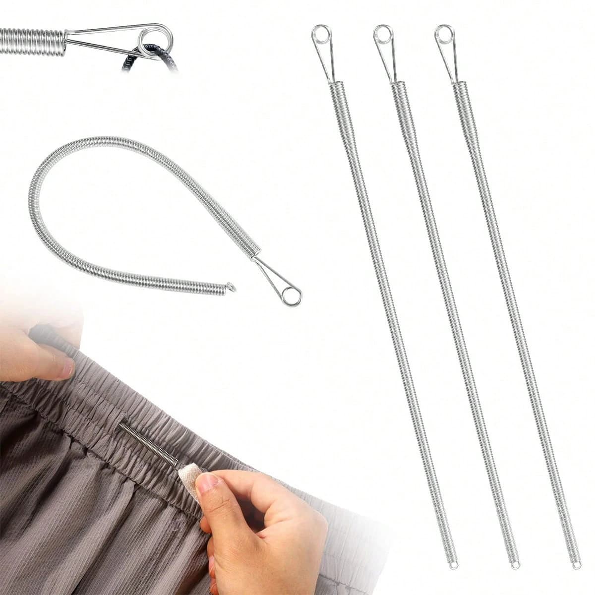 Clip con cordino a molla pieghevole, 1 pezzo, per giacche, felpe, pantaloni, pantaloncini, accessori per cucito fai da te