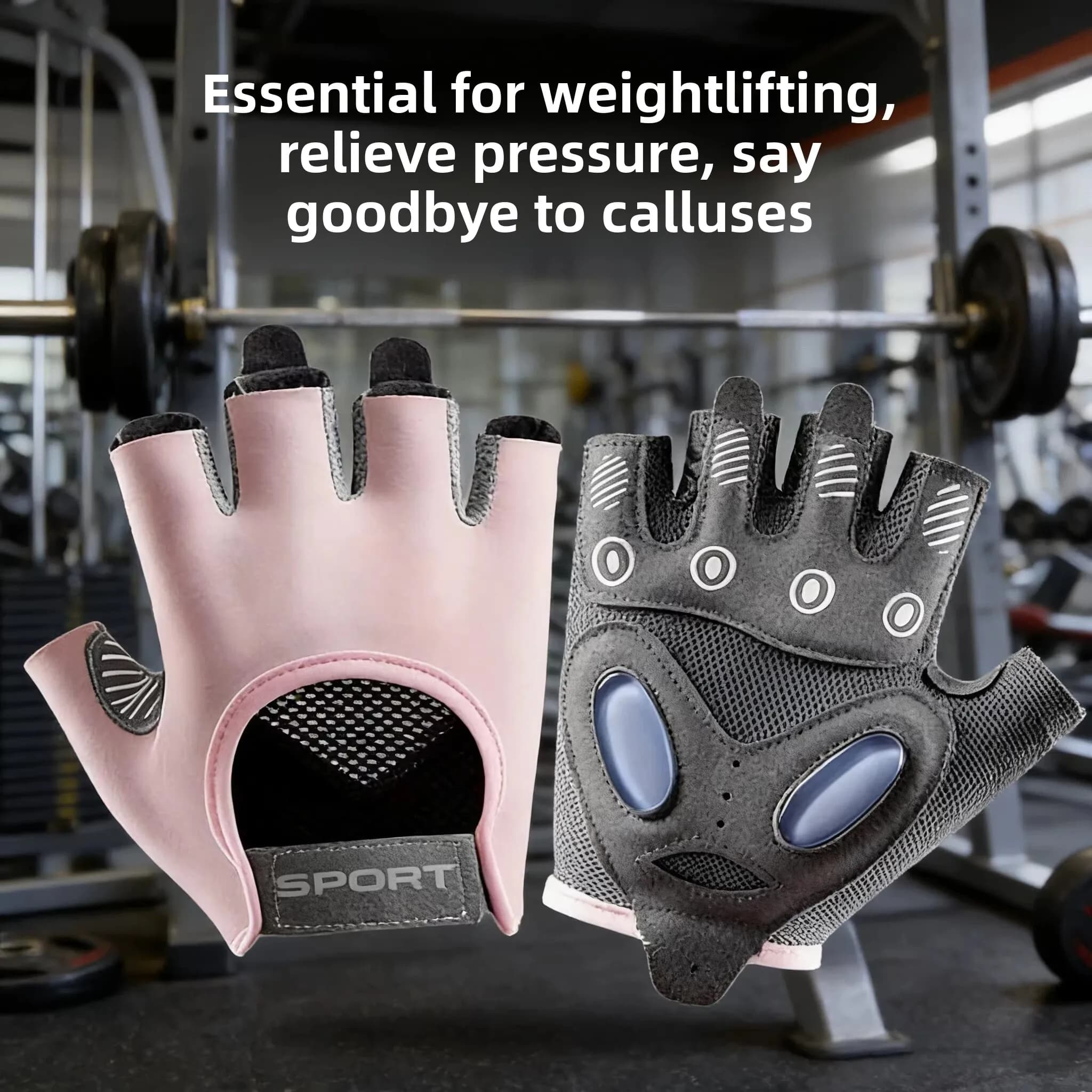 Guanti Fitness Unisex Leggeri per Sollevamento Pesi, Kettlebell, Ginnastica, Sport, Antiscivolo, Protezione Calli, per Barra Singola e Ciclismo
