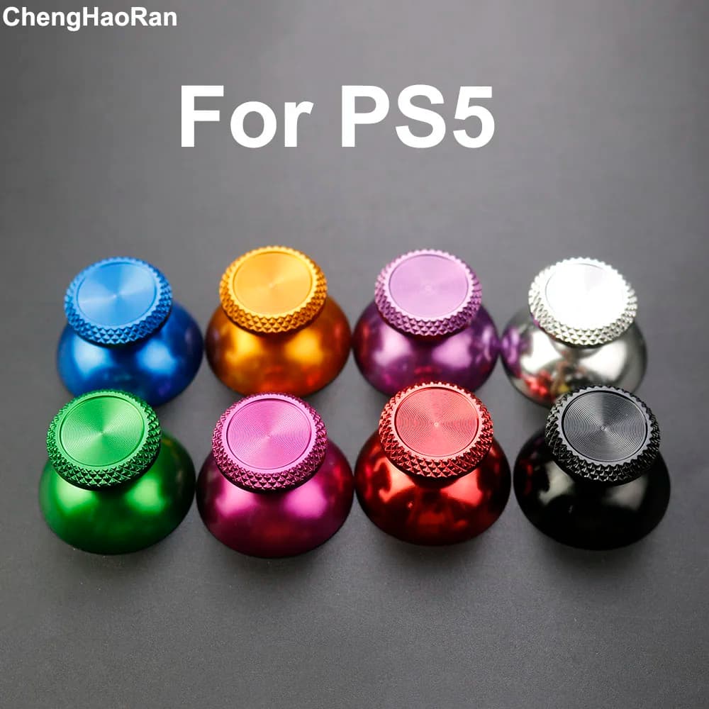ChengHaoRan 2 pezzi tappi a bilanciere per Console PS5 impugnature analogiche in metallo metallico in lega di alluminio Stick adatto per Controller PS5