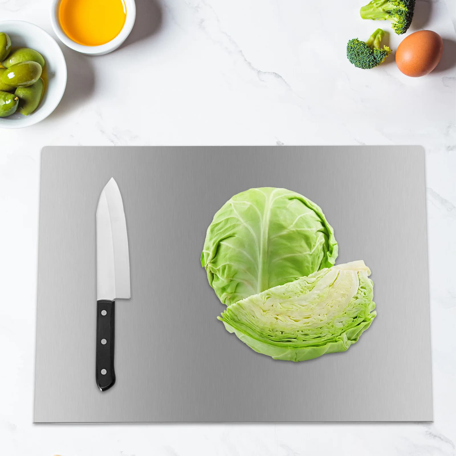 Extra Large Stainless Steel Chopping Boards 70*50cm Cooking Board Heavy Chopping Board for Kneading Dough and Cutting Vegetables