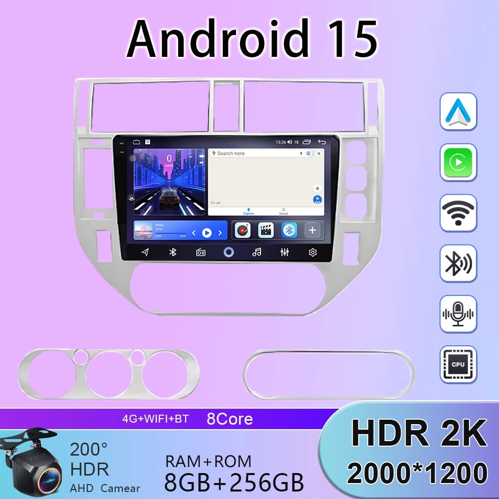RDS 4G wifi for Ford Kuga MK1 2008-2012 Android 15 Carplay Android Car Radio Player Multimedia IPS QLED Navigation GPS Head Unit