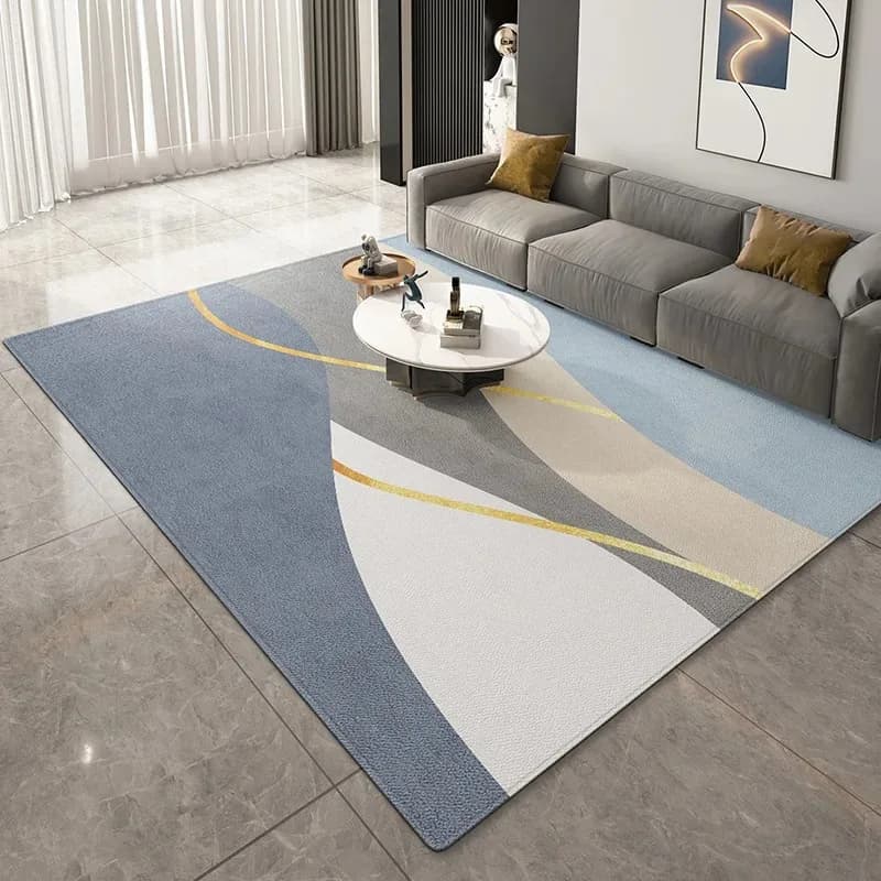 Tappeto stile semplice Tappeto geometrico per camera da letto moderna Divano Tavolino Tappetino Ampia area Tappeto da soggiorno Decorazione della casa