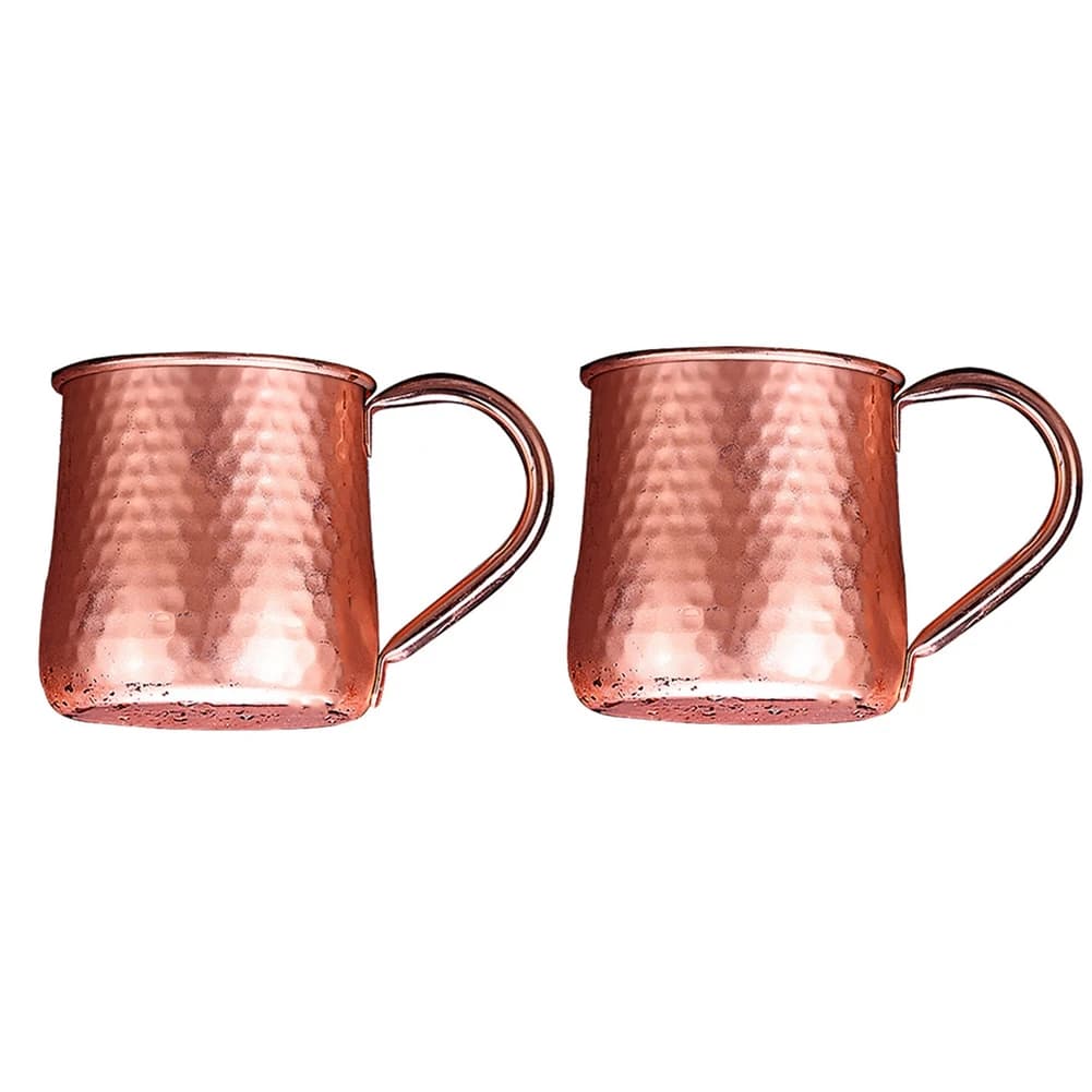 2 tazze da birra/latte in rame martellato, tazza Moscow Mule realizzata a mano, Moscow Mule, articoli per la tavola, 520ML-AT36