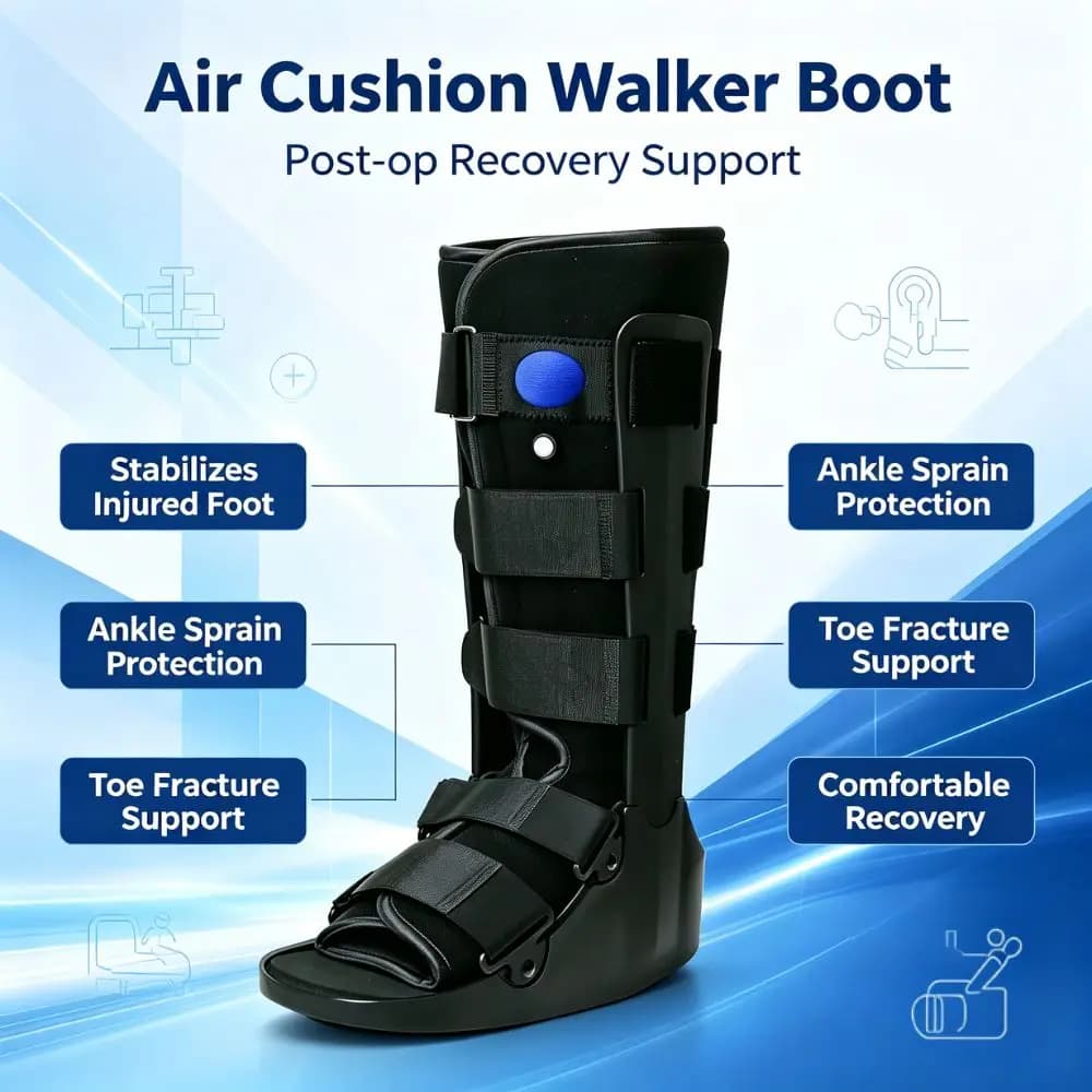 Air Walking Boot Postoperative Rehabilitation Sprained Ankle Walker for Stabilizer Injured Foot Ankle Sprain Broken Toe