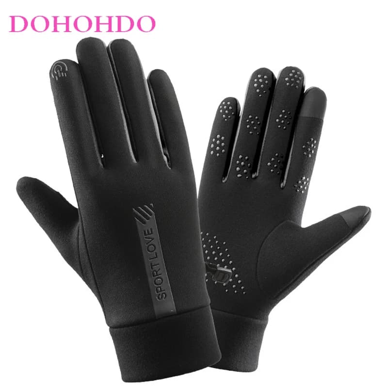 Guanti invernali da donna ciclismo bici resistenza al freddo termica vento impermeabile caldo outdoor corsa guanti da sci guanti neri uomo
