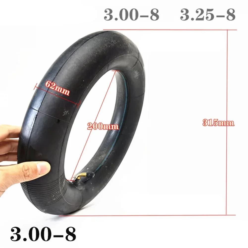 3.00/3.25/3.50-8 camera d'aria universale per veicoli da magazzino per Scooter elettrici pneumatico interno per Scooter elettrico con parte dell'ugello dell'aria piegata