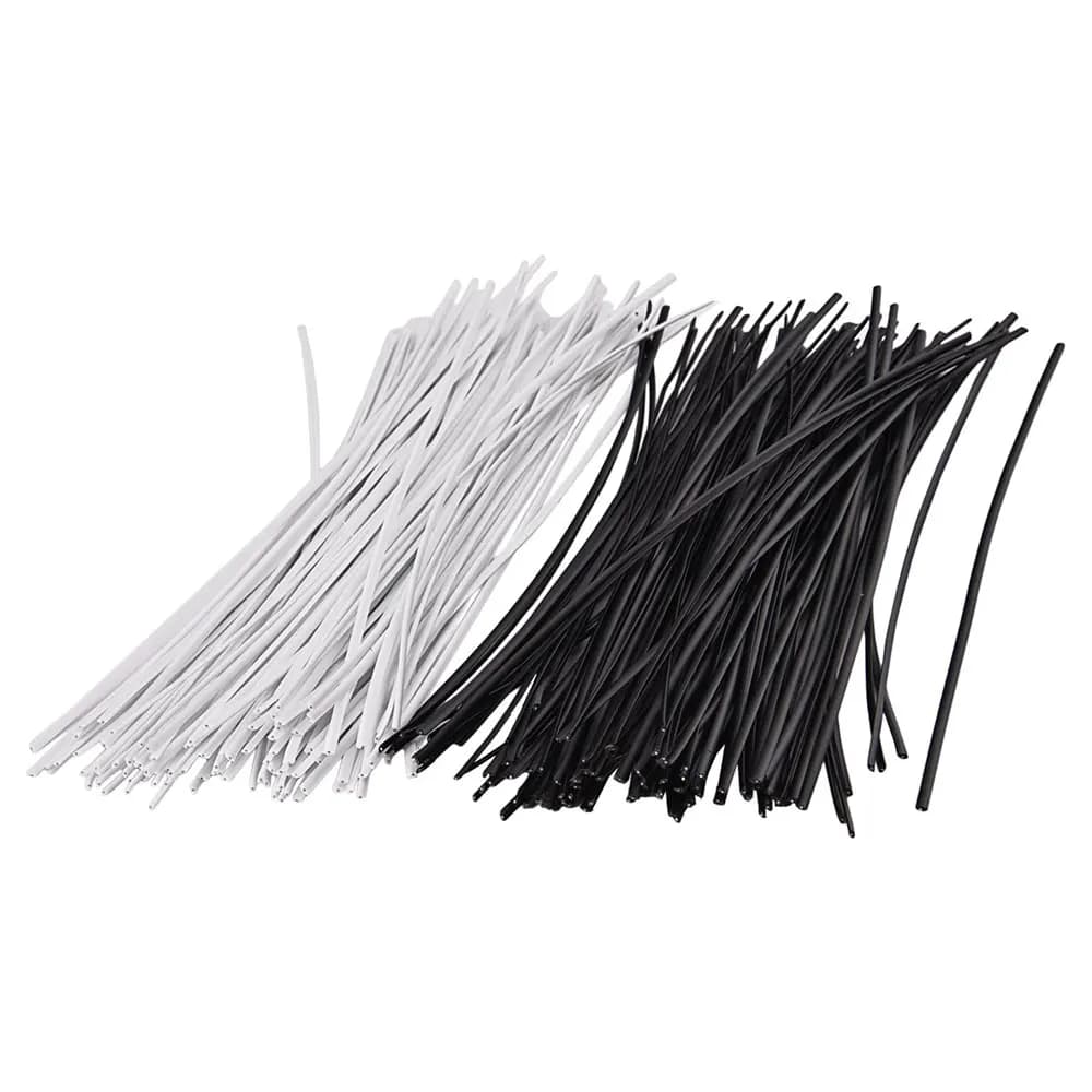 100 pezzi nero bianco cavo da giardinaggio fascette twist filo di ferro oblato per giardino fiore pianta rampicante viti rivestite fissare corde strumenti