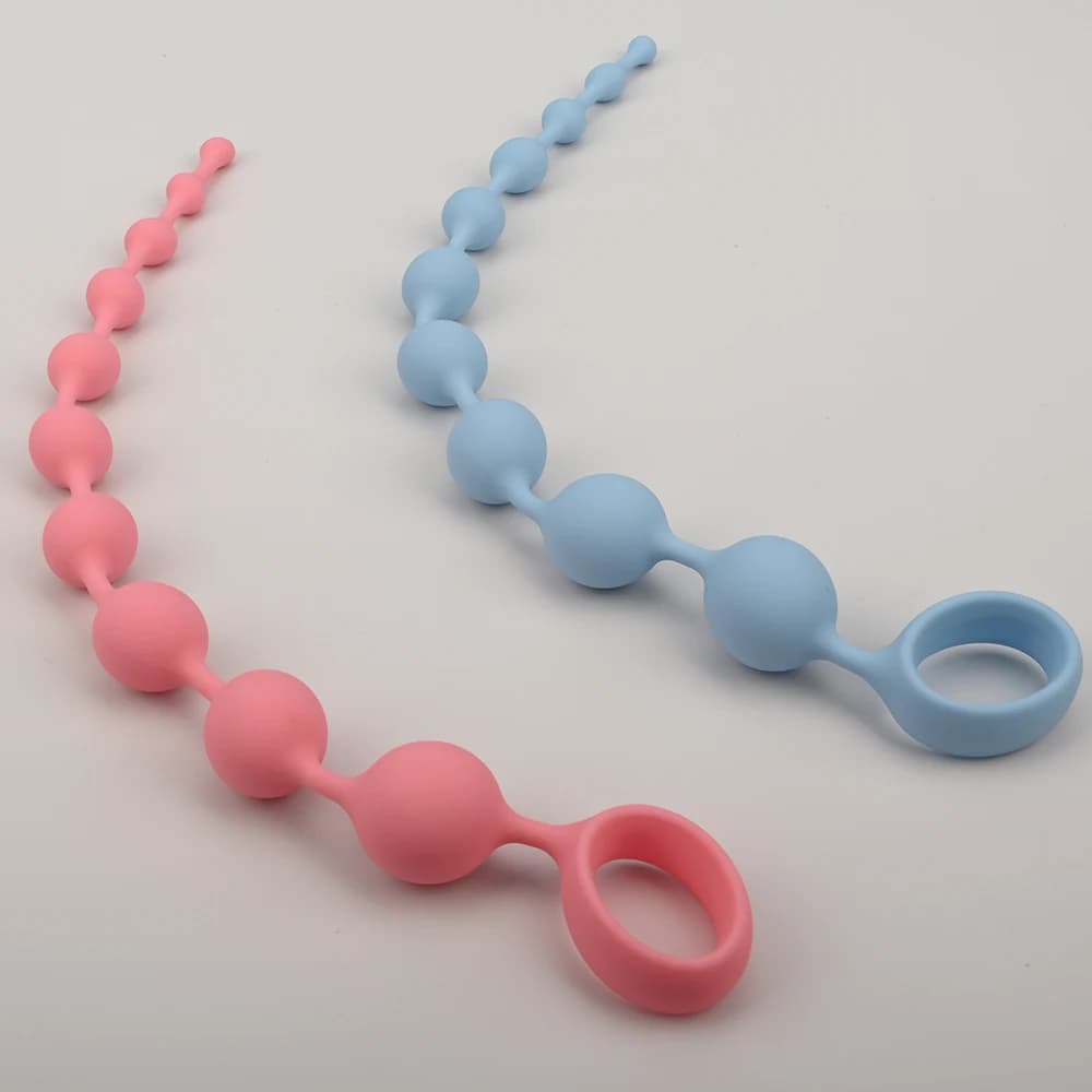 Silicone Anal Beads Chain With graduating Size Balls,Anus Butt Plugs Sex Toys,Flexible Analplug Buttplug Butplug