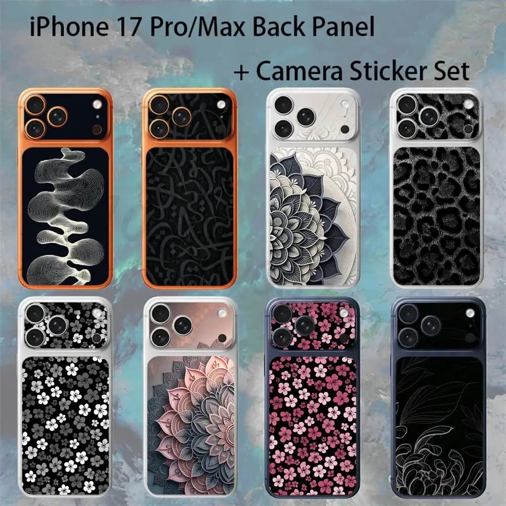 Cover posteriore per batteria serie Pattern per iPhone 17 Pro/Max con pellicola protettiva adesiva per fotocamera