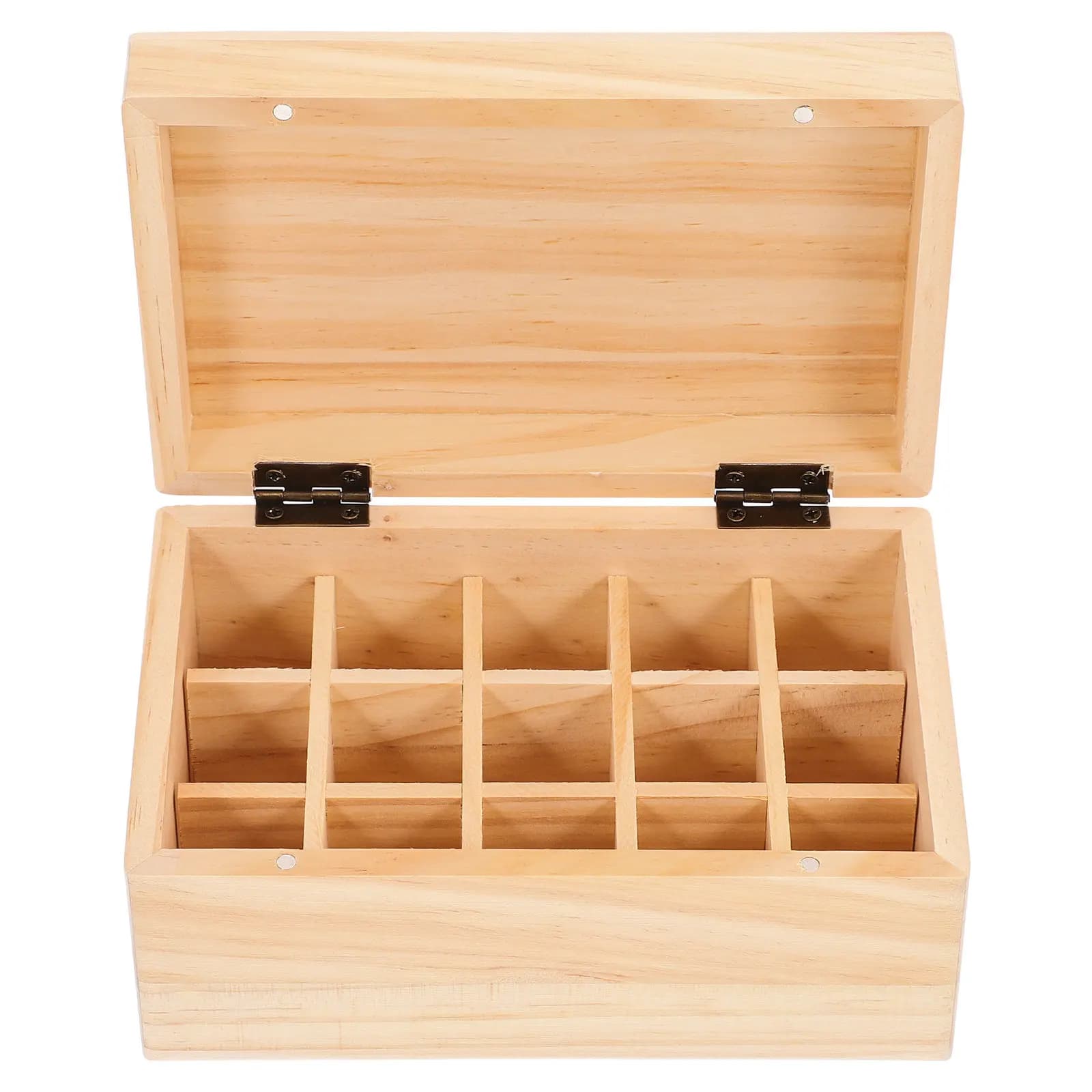 Wooden Essential Oil Case Storage Box Organizer Portable Light Weight Fine Polishing Safe Protection Multi-Compartment