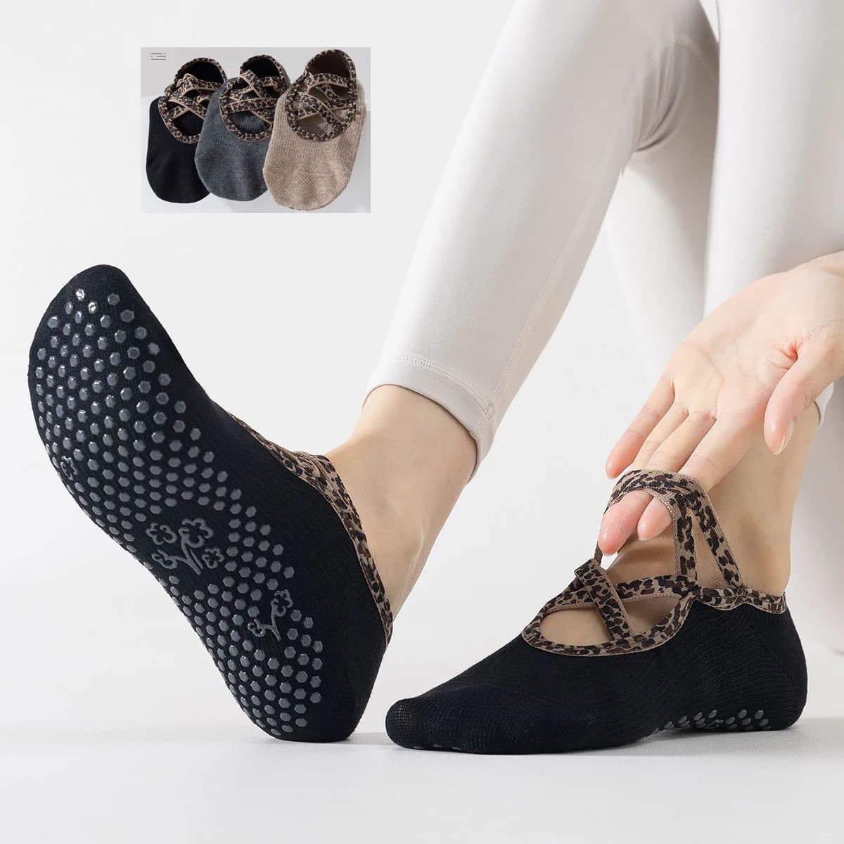 Yoga Socks Women Cotton Pivot Barre Silicone Non-slip Grip Pilates Sock