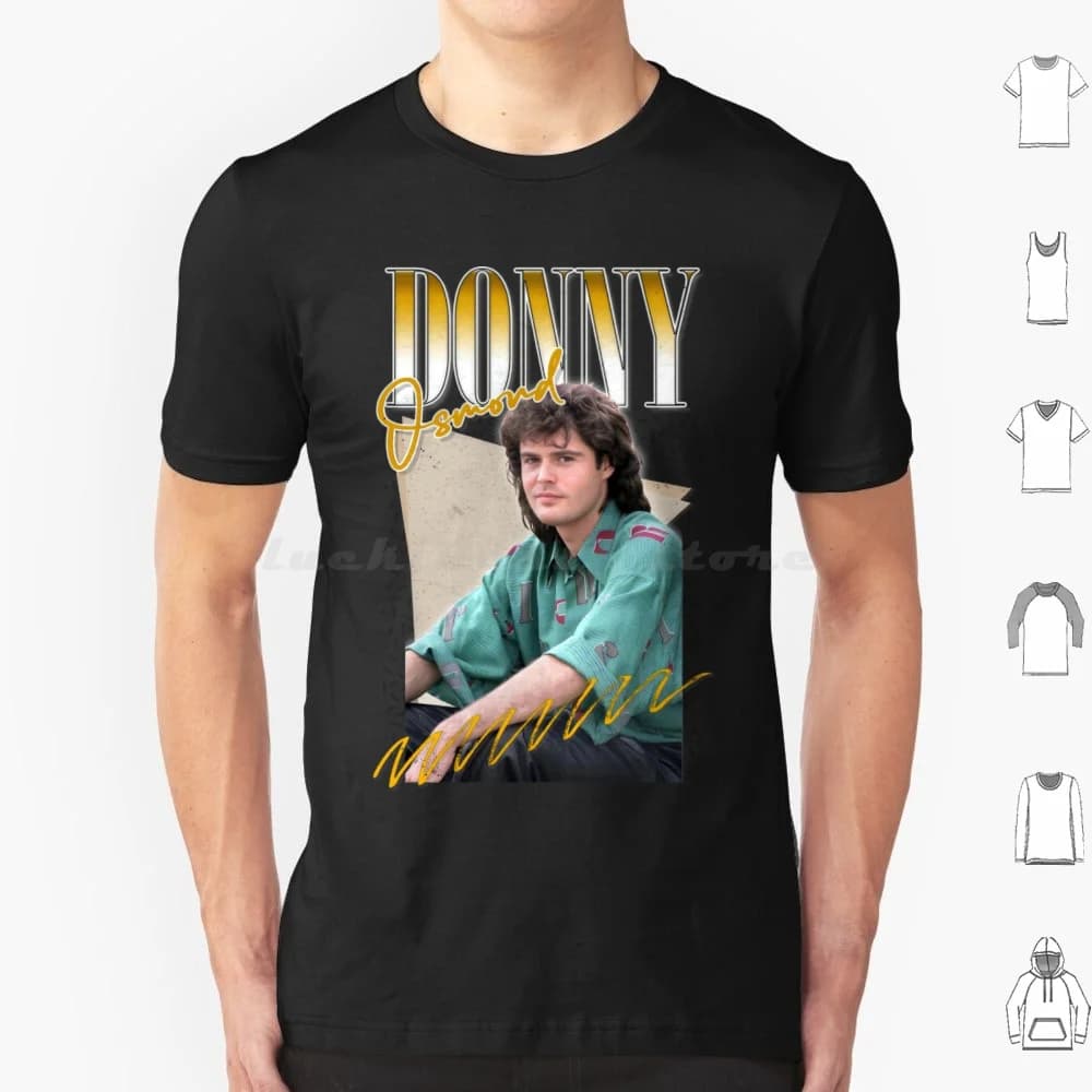 Donny Osmond Retro Estetico Fan Design T Shirt 6xl Cotone Cool Tee Donny Osmond 70s Kid 70s Pop Culture 80s Kid Acido lavato