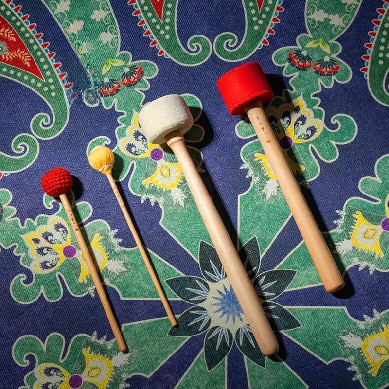 Handmade Singing Bowl Striker Wool Felt & Cotton Mallet Hammer Stick Accessory for Nepalese Sound Bowl