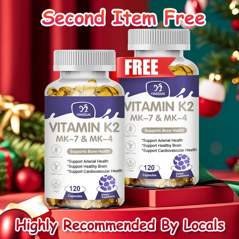 Advanced complex supplement of vitamin K2 MK-7 and MK-4, supports strong bones and flexible artists, skin health, men and women, not GMOs