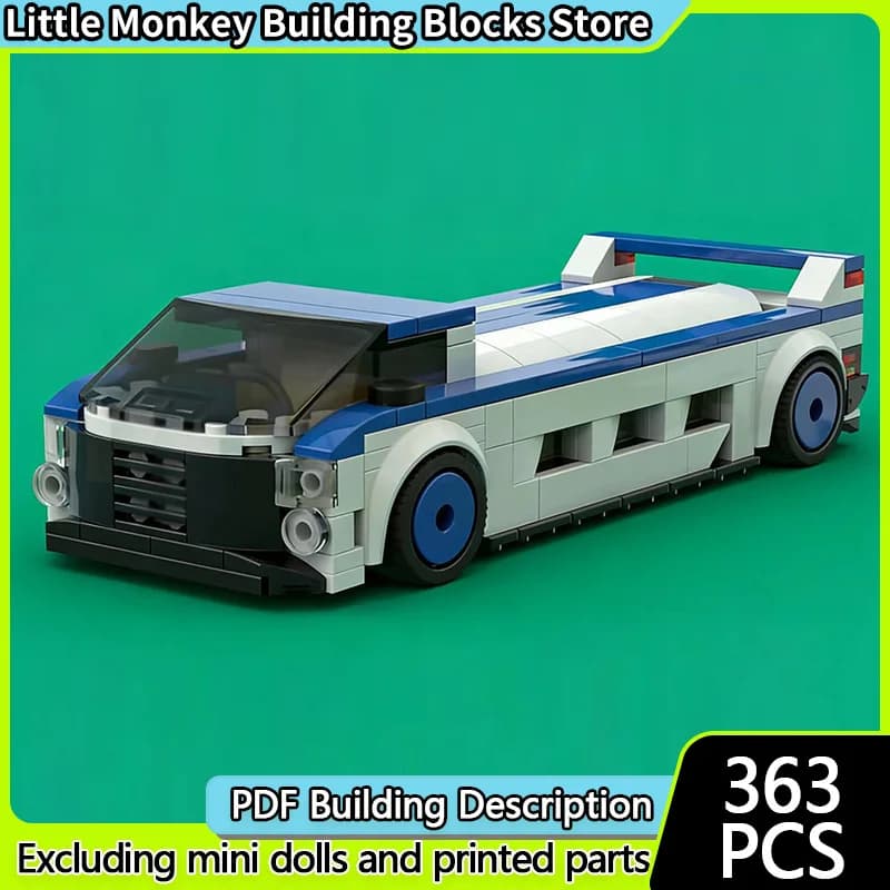 Speed Racing Car Model MOC Building Bricks Classic 166PM Sedan Modular Technology Children Holiday Gifts Assemble Toys Suit