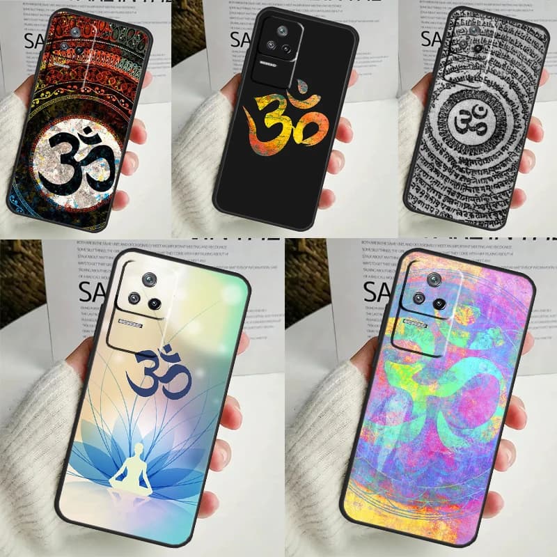Aum Om Yoga Symbol Fitness Gym Case For Xiaomi 13 14 Ultra 11T 12T 13T Pro 12 Lite POCO X6 M6 Pro X3 X4 X5 M5s F3 F5 Cover