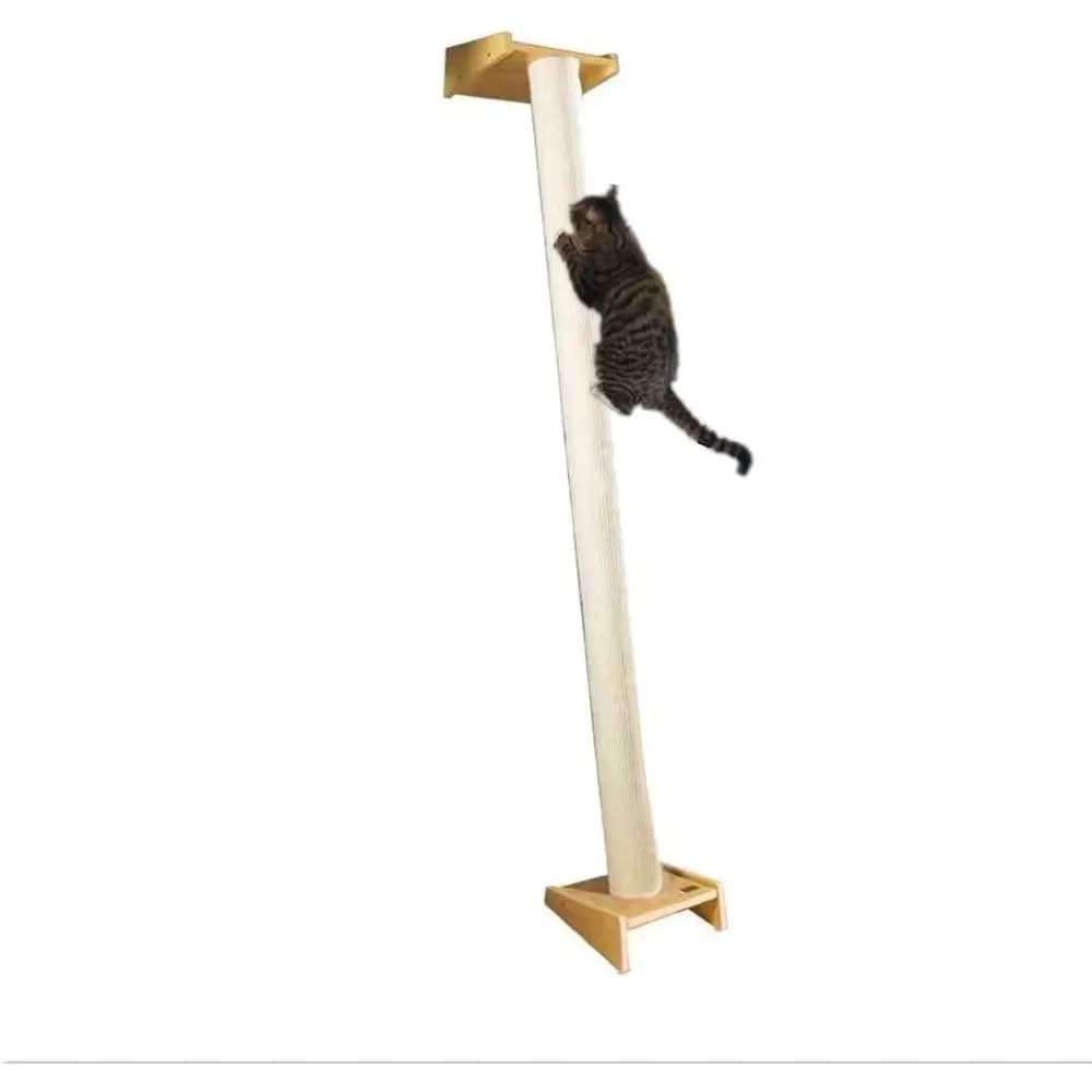 Albero per gatti alto 78,7 cm con tiragraffi, cuccia e mensole a parete (Sisal)