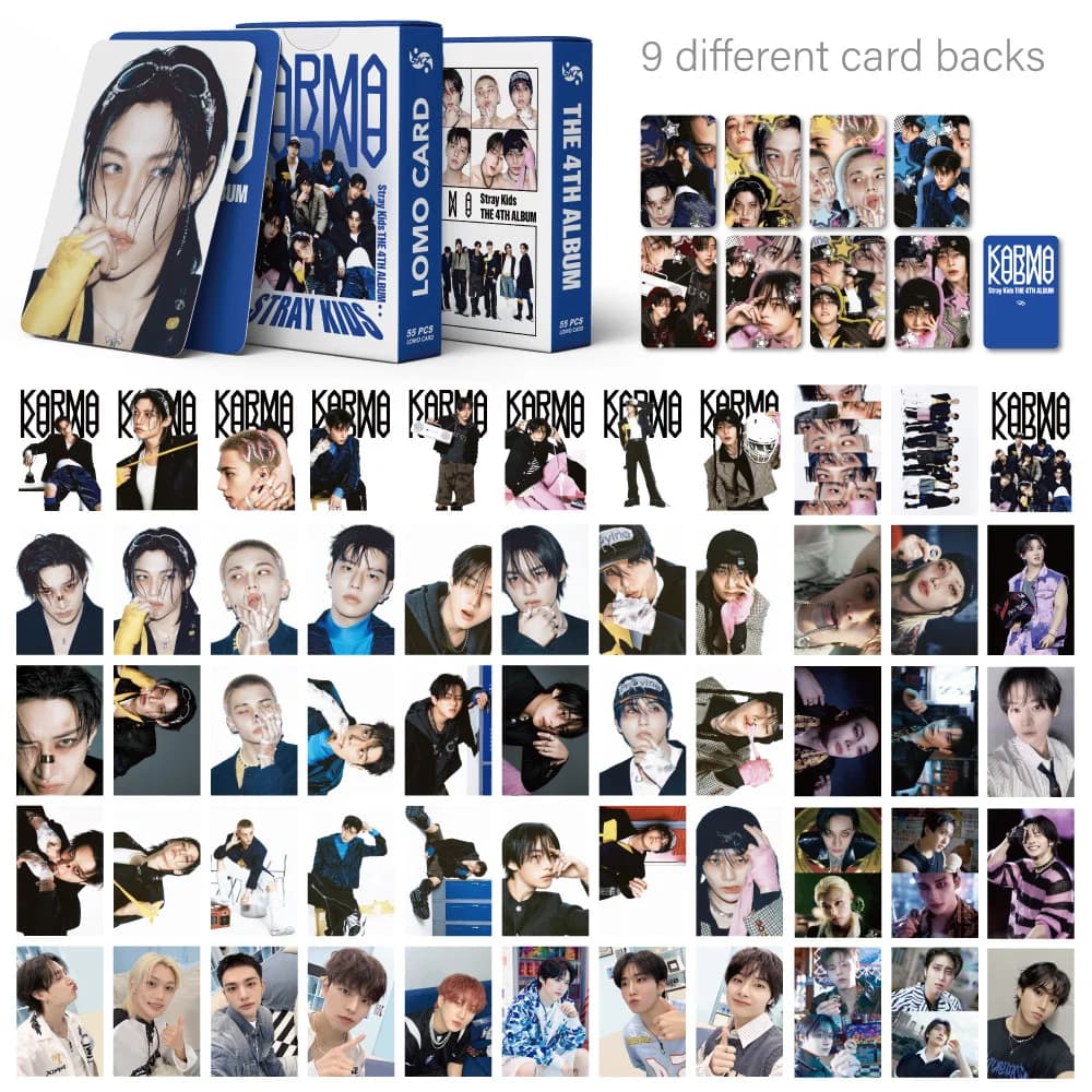 Set di 55 Carte Lomo dell'Album Stray Kids, Merchandise Anime, Collezione di Piccole Carte e Cartoline di Han Ji Sung, Regali di Natale