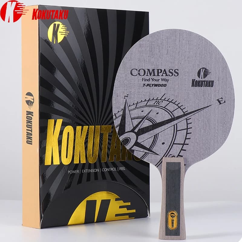 Ping Pong KOKUTAKU COMPASS 7 Sheets in Pure Wood, Professional Rack for Competition and Training